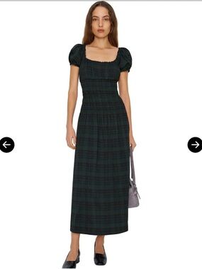 REFORMATION 
Riva Midi Dress - Green